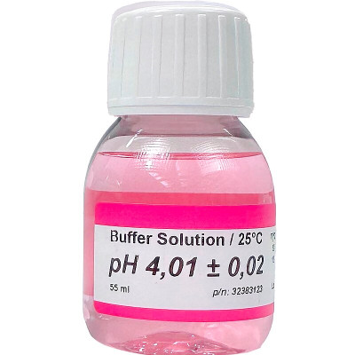 XS Basic pH 4.01 / 25°C, 55ml bottle (red) Test solution