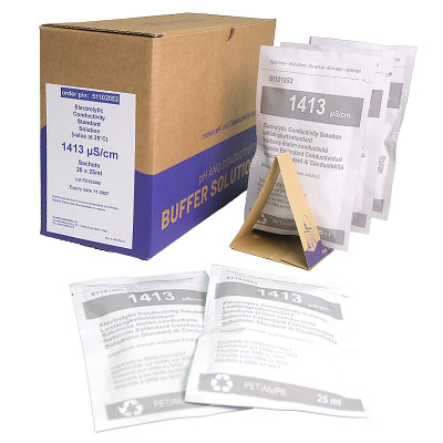 1x20 Sachets 25ml EC 1413 µS/cm ±1%/25°C, with certificate of analysis