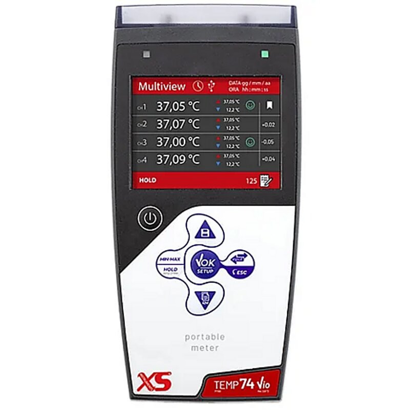 XS TEMP 74 multichannel Vio thermometer with nr. 4 PT56TFE probes