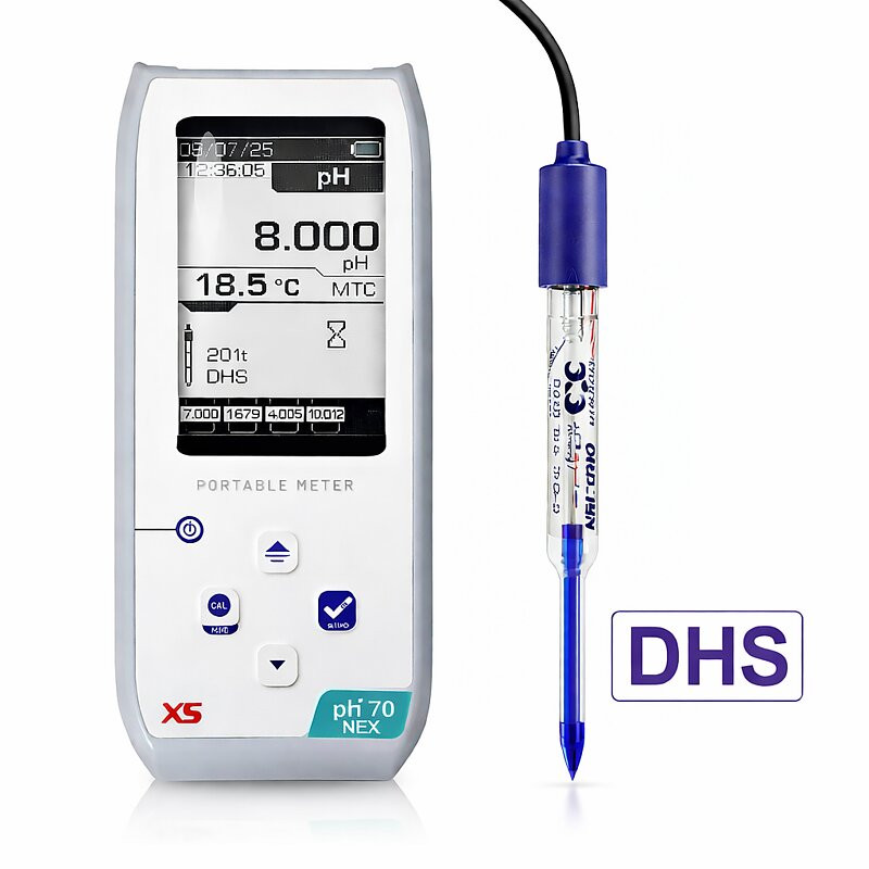 XS pH 70 NEX portable pHmeter - Electrode 2 Pore T DHS